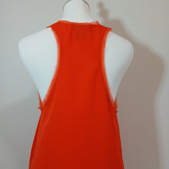 H&M Casual Tank Top Women’s Size 6 Orange Sleeveless Racer Back - Picture 3 of 6
